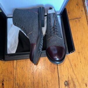 COPY - NWT. Taft Jack Boot in Gray/Oxblood. Size 12. Brand New. Never Worn!